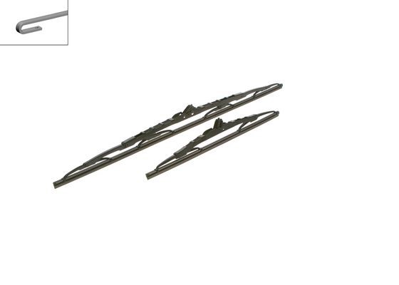 BOSCH Torkarblad, Förarsida, Passagerarsida Twin - P580250 - opel karl, vauxhall viva - OE 95518316