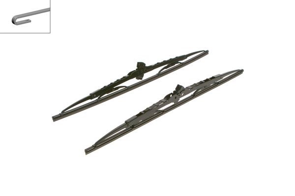 BOSCH Torkarblad, Fram, Förarsida, Passagerarsida - P1034304 - bmw, chevrolet, daewoo, dodge, fiat, ford, ford usa, honda, jeep, mazda, mini, mitsubis