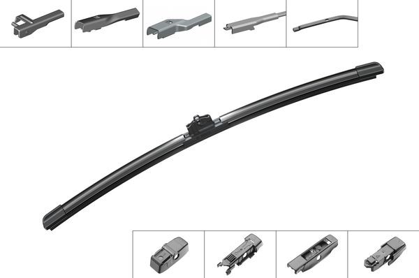 BOSCH Torkarblad, Fram, Förarsida, Sidoinstallation, P - P1034313 - alpina, bmw, fiat, ford, jaguar, opel, peugeot, seat, vauxhall, vw