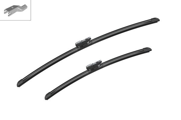 BOSCH Torkarblad, Fram, Förarsida, Passagerarsida - P1034334 - mazda 6 kombi, 6 sedan, cx-5 - OE KB8M-67-330, KD2W-67-330