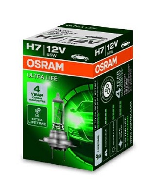 Halogenlampa OSRAM ULTRA LIFE H7 PX26d - P1047209 - alpina, audi, bmw, ford, land rover, mercedes-benz, mitsubishi, porsche, renault, renault trucks,