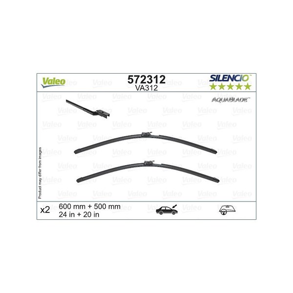 VALEO Torkarblad, Förarsida, Passagerarsida - P1062434 - volvo s60 iii, v60 ii, v60 cross country ii - OE 31693567