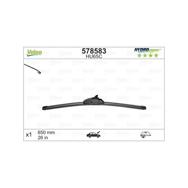 VALEO Torkarblad, Förarsida, Mitt - P1062553 - citroën, fiat, honda, hyundai, kia, lancia, nissan, peugeot, renault, smart, suzuki, toyota - OE 16 113
