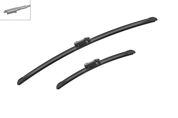 BOSCH Torkarblad, Fram, Förarsida, Passagerarsida - P1065648 - nissan juke, juke van - OE 28890 BA60A, 28891 BA61A
