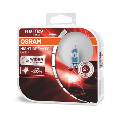 OSRAM Xenonlampa OSRAM NIGHT BREAKER LASER H8 PGJ19-1 - P1047213 - alpina, audi, bmw, honda, jaguar, land rover, renault, vw