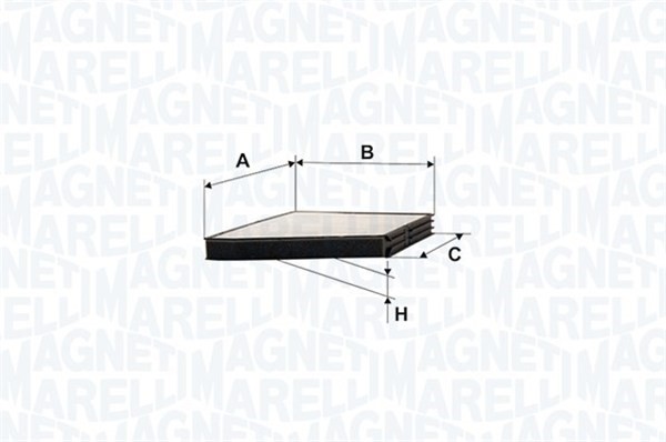 MAGNETI MARELLI Kupefilter - P1143445 - fiat, lancia - OE 46722862, 46722863, 46723245