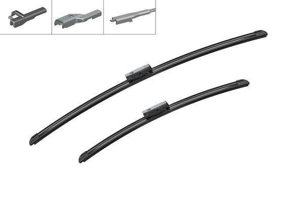 BOSCH Torkarblad, Fram, Förarsida, Passagerarsida - P1202927 - alpina, bmw, fiat, ford, jaguar, land rover, mercedes-benz, nissan, opel, renault, vaux