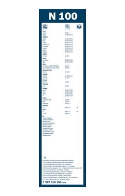 BOSCH Torkarblad, Fram, Nedre, Passagerarsida Twin - P1111815 - audi, bmw, cadillac, chevrolet, chrysler, citroën, daewoo, ferrari, fiat, ford, glas,