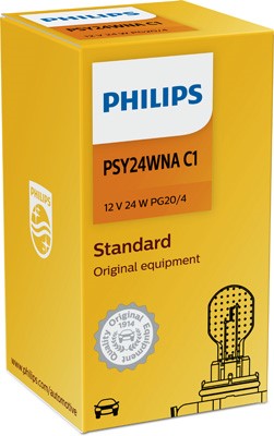 Glödlampa PHILIPS PSY24W PG20/4, Fram, Bak, Fram elle - P1239602 - audi, bmw, citroën, jeep, lancia, land rover, mercedes-benz, opel, vauxhall, volvo