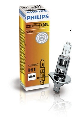 Halogenlampa PHILIPS Vision H1 P14,5s - P1239608 - maserati, bmw, rover, honda, land rover, volvo, subaru, alpina, iveco, saab, renault trucks, renaul