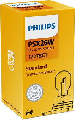 PHILIPS Glödlampa PHILIPS PSX26W PG18,5d-3 12V - P1239621 - audi, bmw, mercedes-benz