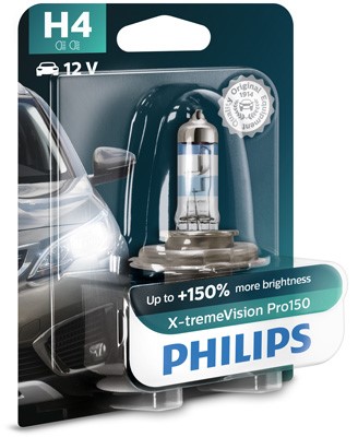 PHILIPS Halogenlampa PHILIPS X-tremeVision Pro150 HB3 - P1239643 - citroën, porsche, vw, mercedes-benz, audi - OE 000 544 9094, 000000 000374, 025816