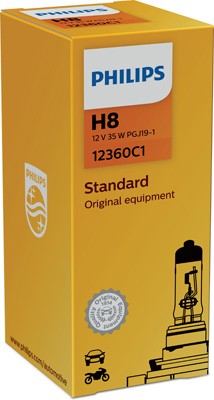 PHILIPS Xenonlampa PHILIPS H8 PGJ19-1 12V - P1239646 - alpina, aprilia, audi, bmw, buell, gilera, honda, indian, infiniti, jaguar, kymco, land rover,
