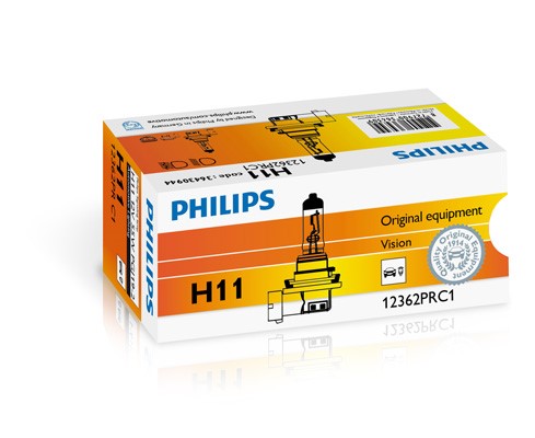 PHILIPS Halogenlampa PHILIPS Vision H11 PGJ19-2 12V - P1239652 - bmw, honda, dacia, land rover, jeep, volvo, subaru, alpina, suzuki, iveco, renault, i