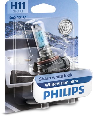 PHILIPS Halogenlampa PHILIPS WhiteVision ultra H11 PGJ - P1239653 - bmw, honda, dacia, land rover, jeep, volvo, subaru, alpina, suzuki, iveco, renault