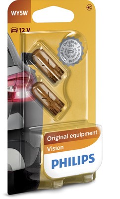 PHILIPS Glödlampa PHILIPS WY5W W2,1x9,5d, Ytterspegel - P1239656 - abarth, alfa romeo, alpina, audi, bmw, chevrolet, citroën, dacia, daewoo, daihatsu