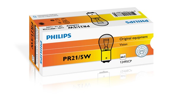 PHILIPS Glödlampa PHILIPS PR21/5W BAW15d 12V - P1239662 - ford, land rover, peugeot, saab