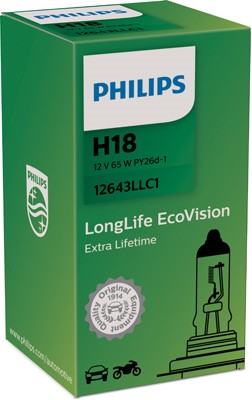 PHILIPS Halogenlampa PHILIPS LongLife EcoVision H18 PY - P1239674 - ford ecosport, peugeot 2008 ii, 208 ii