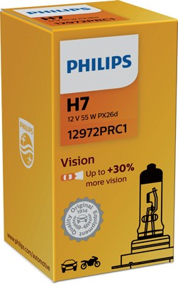Halogenlampa PHILIPS Vision H7 PX26d - P1239688 - bmw, land rover, alpina, renault trucks, renault, seat, mitsubishi, porsche, toyota, vw, mercedes-be