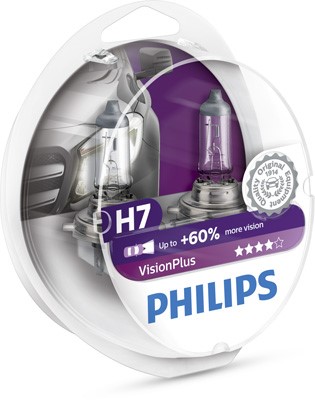 PHILIPS Halogenlampa PHILIPS VisionPlus H7 PX26d 12V - P1239694 - bmw, land rover, alpina, renault trucks, renault, seat, mitsubishi, porsche, toyota,