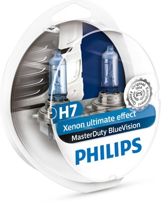 PHILIPS Halogenlampa PHILIPS MasterDuty BlueVision H7 - P1239707 - cadillac, bmw, rover, honda, land rover, jeep, subaru, volvo, ssangyong, triumph,