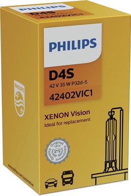 PHILIPS Xenonlampa PHILIPS Xenon Vision D4s P32d-5 42V - P1239710 - honda, subaru, suzuki, mitsubishi, toyota, mazda, lexus