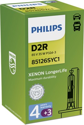 PHILIPS Xenonlampa PHILIPS Xenon LongerLife D2r P32d-3 - P1239731 - honda, volvo, subaru, mitsubishi, nissan, citroën, mini, mercedes-benz, fiat, lexu