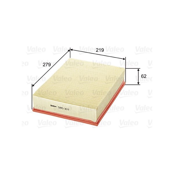VALEO Luftfilter - P1258286 - vw - OE 074129620, 074129620A, 1444L6