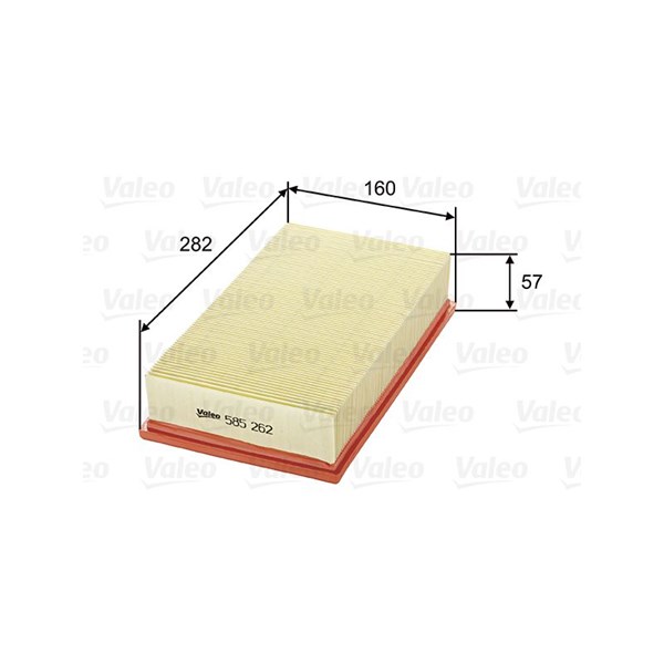 VALEO Luftfilter - P1258303 - saab 900 ii, 900 cabriolet ii, 900 coupé ii, 9-3, 9-3 cabriolet - OE 1221010, 4236030, PC637