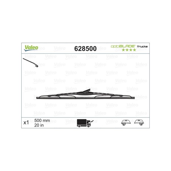 VALEO Torkarblad, Fram, Förarsida, Passagerarsida - P1259033 - citroën, fiat, ford, mercedes-benz, mitsubishi, nissan, opel, peugeot, renault, vw
