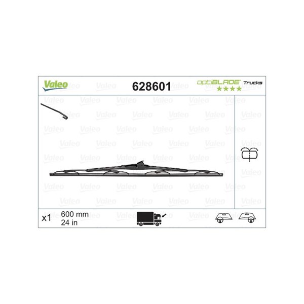 VALEO Torkarblad, Fram, Förarsida, Passagerarsida - P1259036 - iveco, nissan, opel, renault, renault trucks, vauxhall