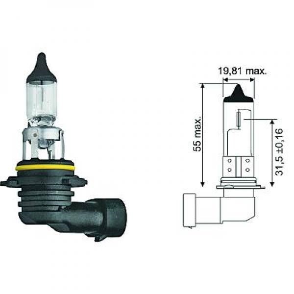 DIEDERICHS Halogenlampa DIEDERICHS Long Life Hb4 P22d - P1288178 - alpina, bmw, chrysler, daihatsu, dodge, ford, hyundai, jaguar, kia, lexus, mazda, m