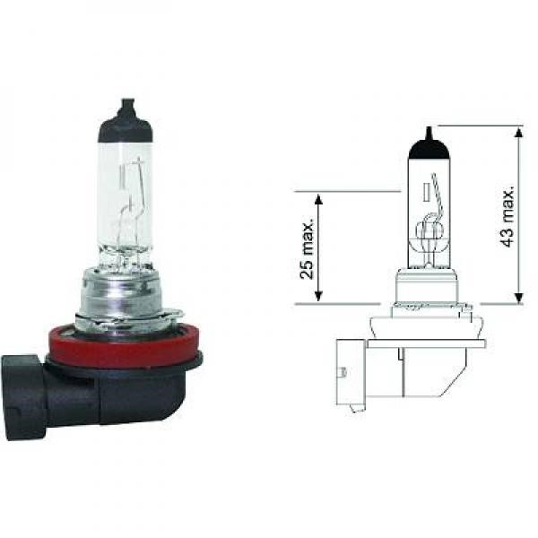 DIEDERICHS Halogenlampa DIEDERICHS H11 PGJ19-2 12V - P1288183 - abarth, alpina, audi, bmw, citroën, dacia, daihatsu, fiat, ford, honda, iveco, jaguar,