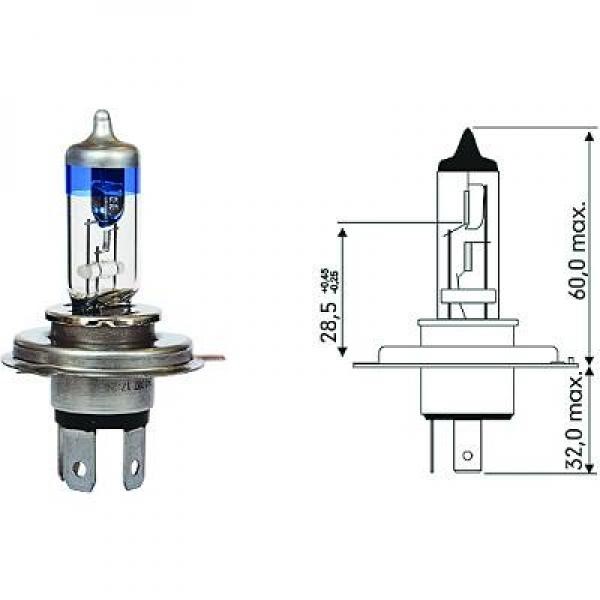 DIEDERICHS Halogenlampa DIEDERICHS More Light +90% H4 - P1288198 - audi, citroën, opel, porsche, vw - OE 1013818, 11515298, 2080263
