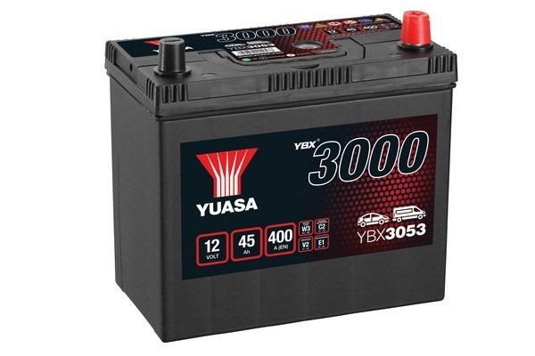 StartBatteri Yuasa YBX3057 12V 45Ah 400A - P1354646 - acura, daihatsu, dfsk, honda, hyundai, kia, lexus, mazda, nissan, piaggio, proton, rover, subaru