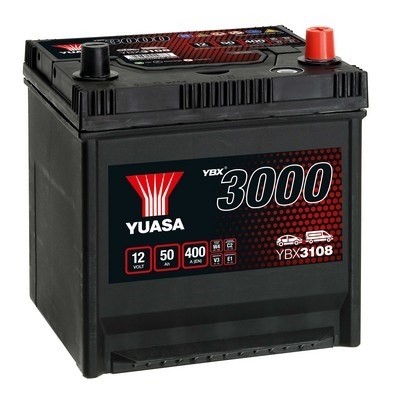 StartBatteri Yuasa YBX3108 12V 50Ah 400A - P1354661 - daewoo, hyundai, kia, mazda, nissan, toyota - OE 01579A105K, 371101J450, CMF45L