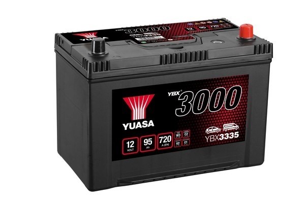 StartBatteri Yuasa YBX3335 12V 95Ah 720A - P1354668 - chrysler, citroën, daewoo, daihatsu, fiat, ford, hyundai, isuzu, kia, lexus, mazda, mitsubishi,