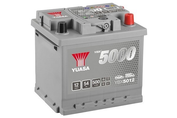 Yuasa Silver Högprestanda Batteri 12V 54Ah 500A - P1354670 - abarth, alfa romeo, audi, austin, bentley, bmw, chevrolet, chrysler, citroën, cupra, dac