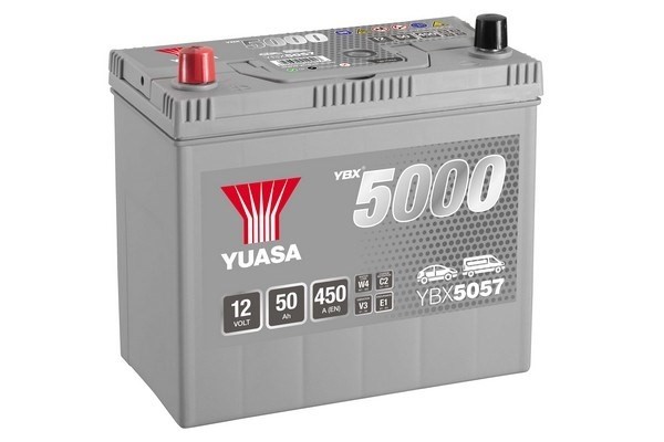 Yuasa Silver Högprestanda Batteri 12V 50Ah 450A - P1354677 - aston martin, daihatsu, honda, hyundai, mazda, mitsubishi, nissan, rover, subaru, suzuki,