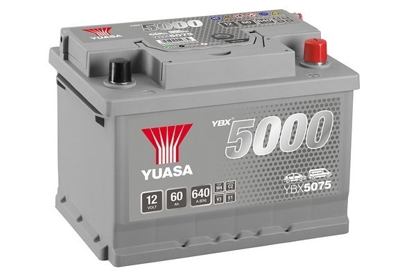 Yuasa Silver Högprestanda Batteri 12V 60Ah 640A - P1354681 - alfa romeo, alpina, audi, bentley, bmw, cadillac, chevrolet, citroën, dacia, daf, daimle