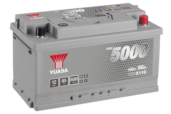 Yuasa Silver Högprestanda Batteri 12V 85Ah 800A - P1354684 - alfa romeo, alpina, aston martin, audi, bmw, chevrolet, chrysler, dodge, fiat, ford, inf
