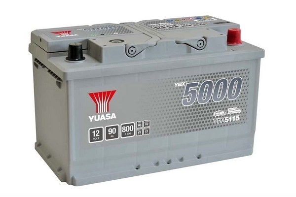 Yuasa Silver Högprestanda Batteri 12V 90Ah 800A - P1354685 - alfa romeo, audi, bmw, chevrolet, chrysler, ford, hyundai, jaguar, jeep, kia, land rover