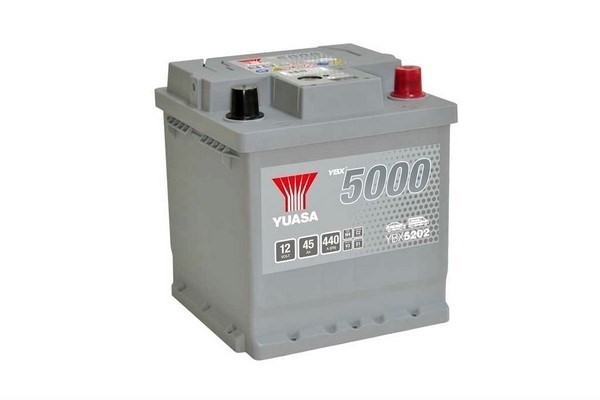 Yuasa Silver Högprestanda Batteri 12V 45Ah 440A - P1354687 - bmw, chevrolet, citroën, fiat, lancia, lexus, opel, peugeot, piaggio, renault, seat, sko