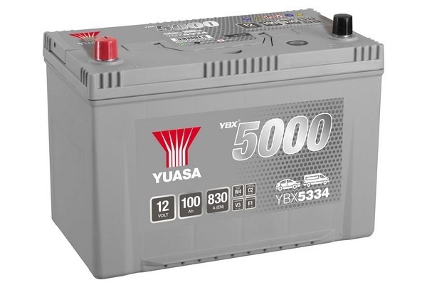 Yuasa Silver Högprestanda Batteri 12V 100Ah 830A - P1354688 - buick, cadillac, chevrolet, daewoo, dodge, ford, ford usa, hyundai, isuzu, jeep, kia, ld