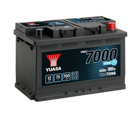 Yuasa EFB Start Stop Batteri 12V 75Ah 700A - P1354699 - alfa romeo, audi, bmw, citroën, cupra, dacia, ds, fiat, ford, honda, hyundai, isuzu, jeep, kia