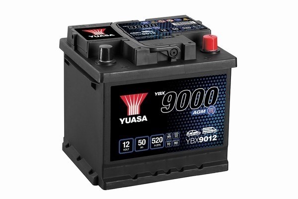 Yuasa AGM Start Stop Plus Batteri 12V 50Ah 520A - P1354704 - bmw, chevrolet, fiat, fisker, ford, hyundai, kia, mini, opel, renault, suzuki, volvo, vw
