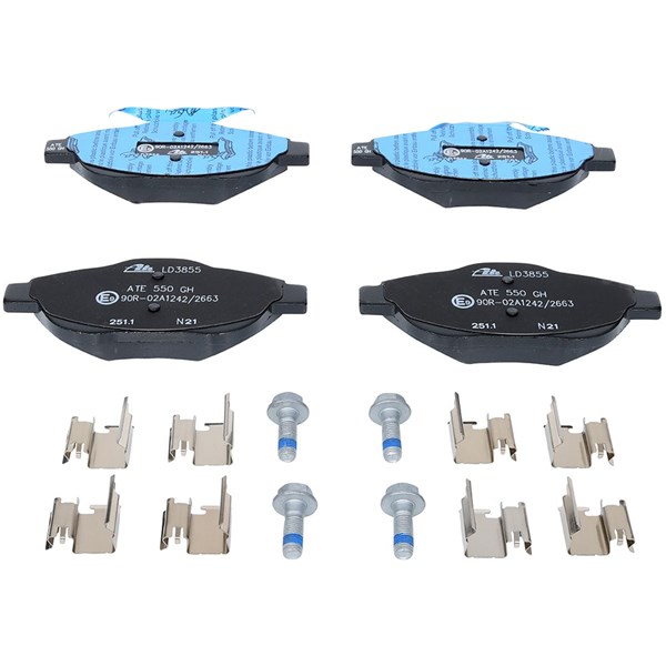 ATE Bromsbeläggsats Ventilerad, Framaxel Ate ceramic - P1369910 - citroën, ds, opel, peugeot - OE 16 070 831 80, 16 111 405 80, 16 118 378 80