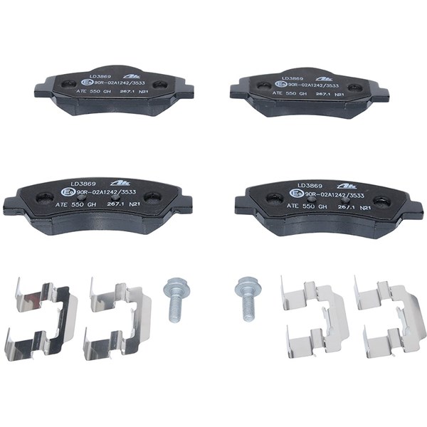 ATE Bromsbeläggsats, Framaxel Ate ceramic - P1369911 - peugeot 308 ii, 308 skåp/halvkombi, 308 sw ii, 308 sw skåp / kombi ii - OE 16 106 992 80
