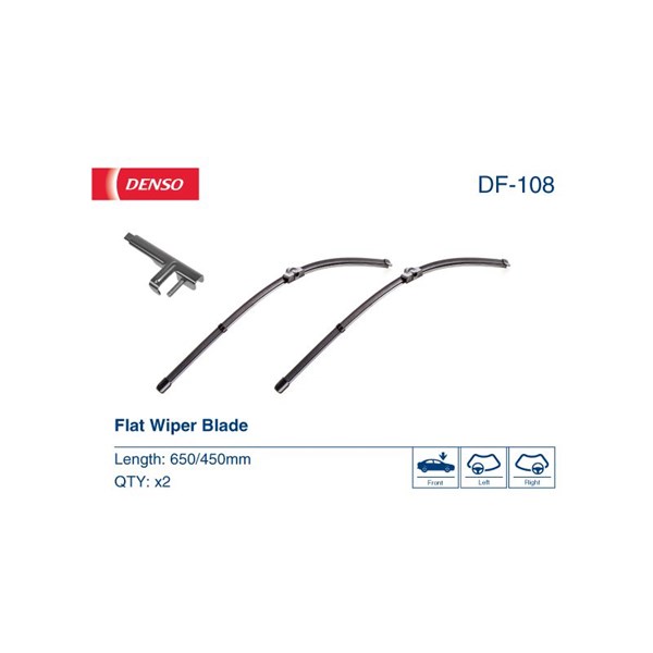 DENSO Torkarblad, Förarsida, Passagerarsida - P1469979 - alpina, bmw - OE 61612147361, 61612147365