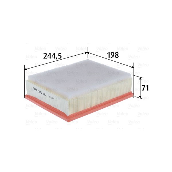 VALEO Luftfilter - P1258347 - land rover defender cabrio, defender flak/chassi, defender pick up, defender station wagon - OE PHE500060